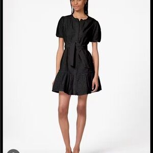 Kate Spade Black Mini Dress with Eyelet Detail